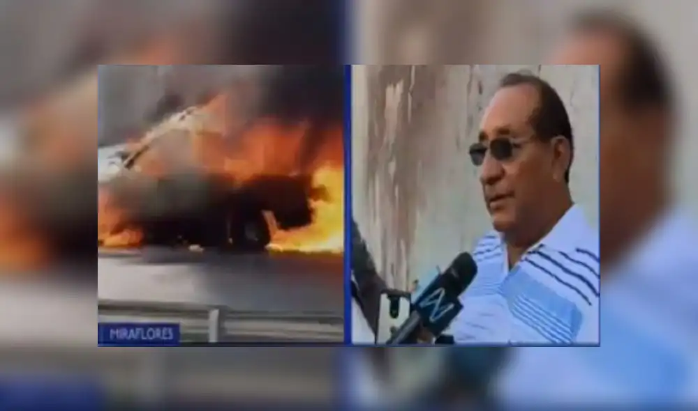 Vía Expresa: taxista contó cómo salvó su vida antes de explosión de su vehículo Vía Expresa: taxista contó cómo salvó su vida antes de explosión de su vehículo