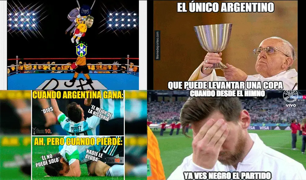 Diviértete con los mejores memes de la previa del clásico sudamericana entre Brasil vs. Argentina por la Copa América 2019. | Foto: Facebook Diviértete con los mejores memes de la previa del clásico sudamericana entre Brasil vs. Argentina por la Copa América 2019. | Foto: Facebook