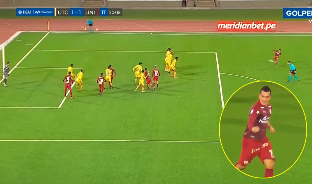 Iván Santillán envió el balón a un ángulo imposible para el portero Salomón Libman. Foto: Captura de TV/Gol Perú Iván Santillán envió el balón a un ángulo imposible para el portero Salomón Libman. Foto: Captura de TV/Gol Perú