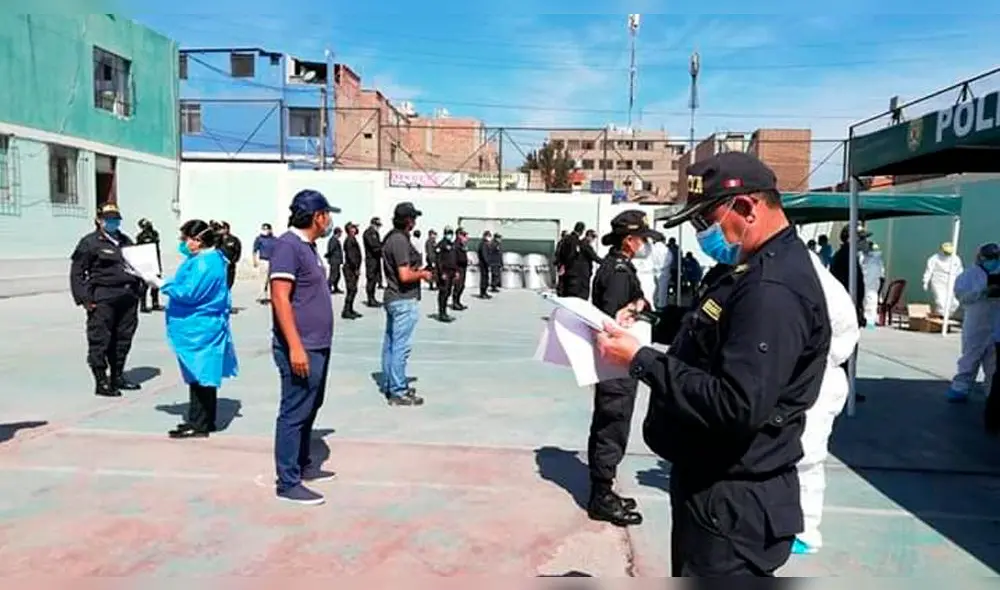 Policía realizó un barrido de pruebas rápidas.