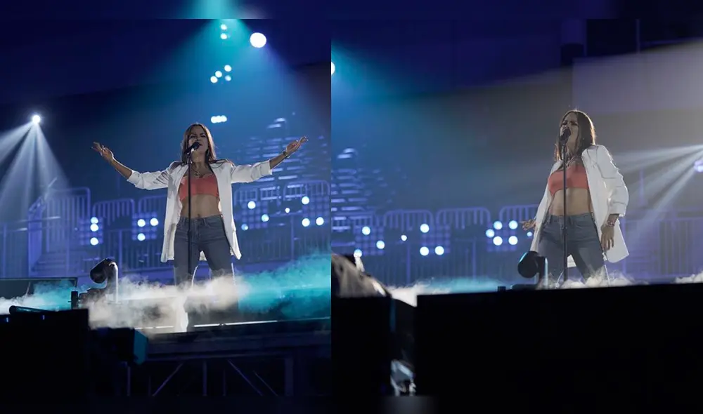 Becky G y Natti Natasha calentaron el Watsco Center con su éxito "Sin pijama" | VIDEO