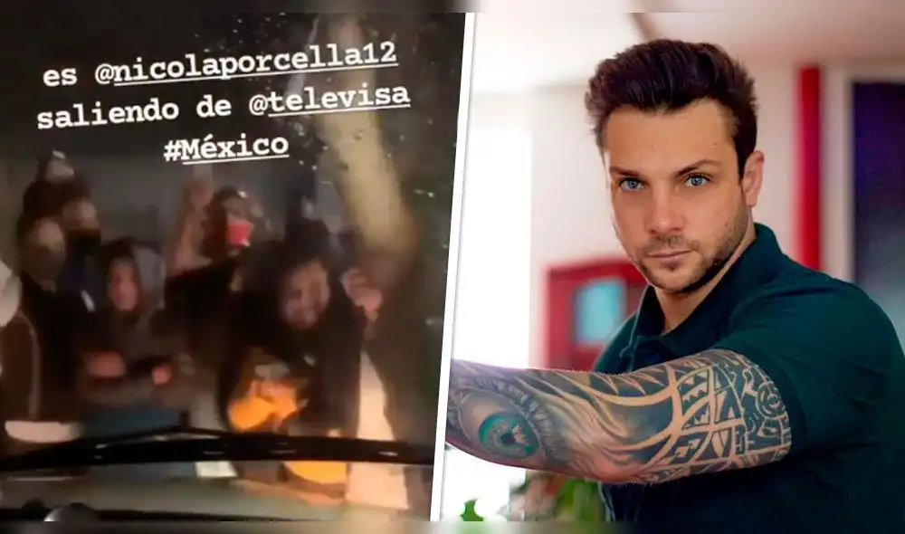 Una multitud de jóvenes abordó al peruano afuera de las instalaciones de Televisa. Foto: composición Instagram