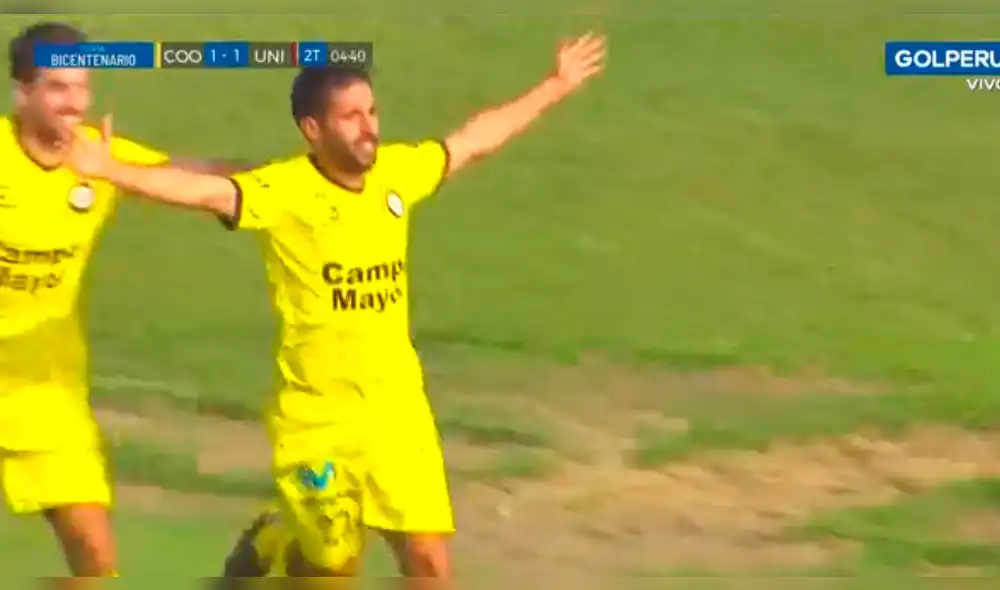 Universitario vs Coopsol: Gol Pedro Gutiérrez en la Copa Bicentenario 2019. Foto: Captura de video.