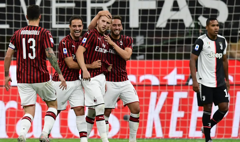 AC Milan derrotó 4-2 a la Juventus. (Créditos: AFP)