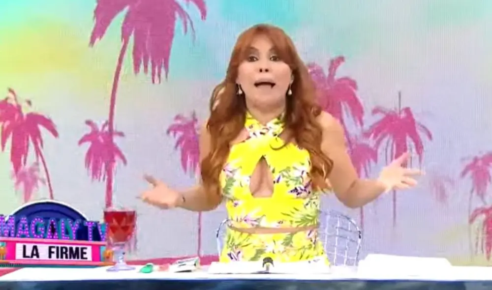 Magaly Medina molesta por fallas de su equipo de producción. Foto: captura de ATV Magaly Medina molesta por fallas de su equipo de producción. Foto: captura de ATV