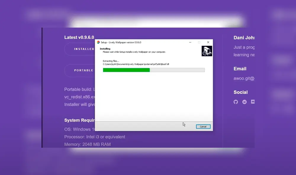 Instálalo y ábrelo. Foto: Captura / rocksdanister.