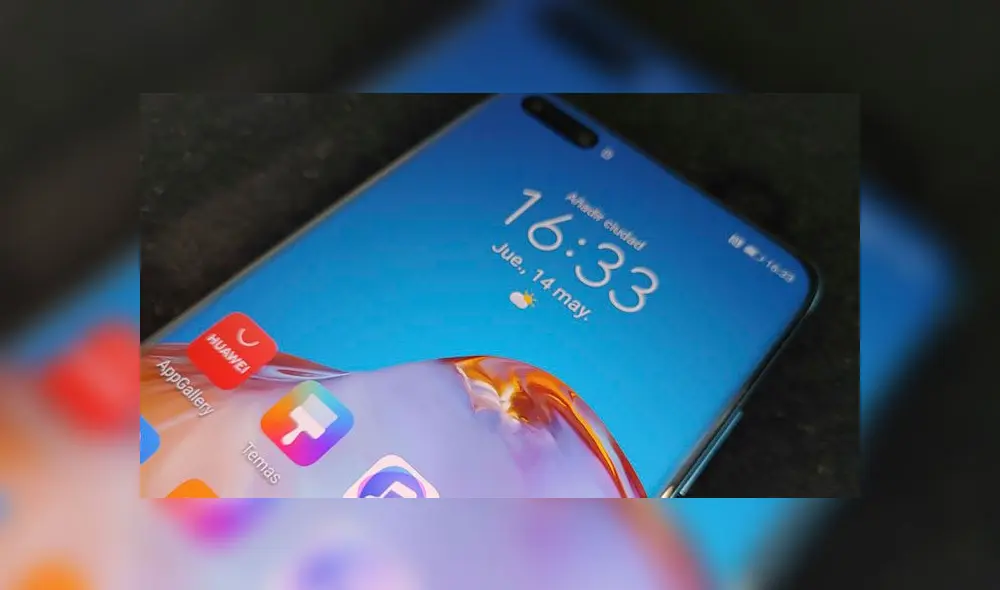 Parte frontal del Huawei P40 Pro.