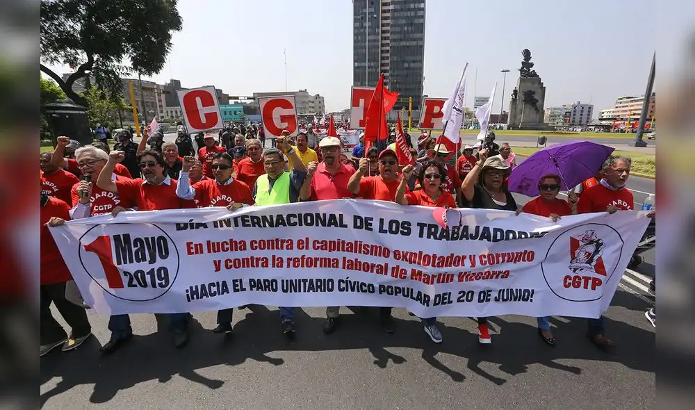 CGTP conmemora con marcha el "Día del Trabajo" [FOTOS]