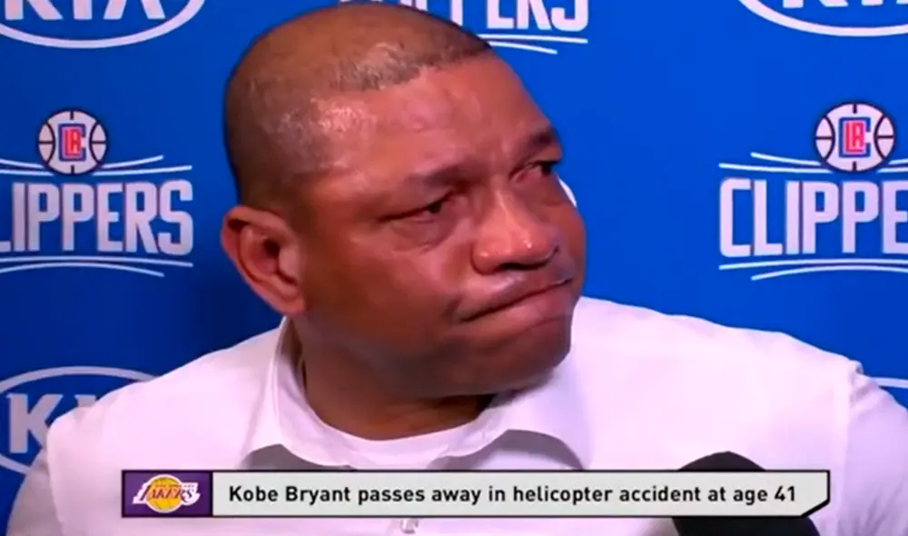 Doc Rivers rompe en llanto por la muerte de Kobe Bryant.