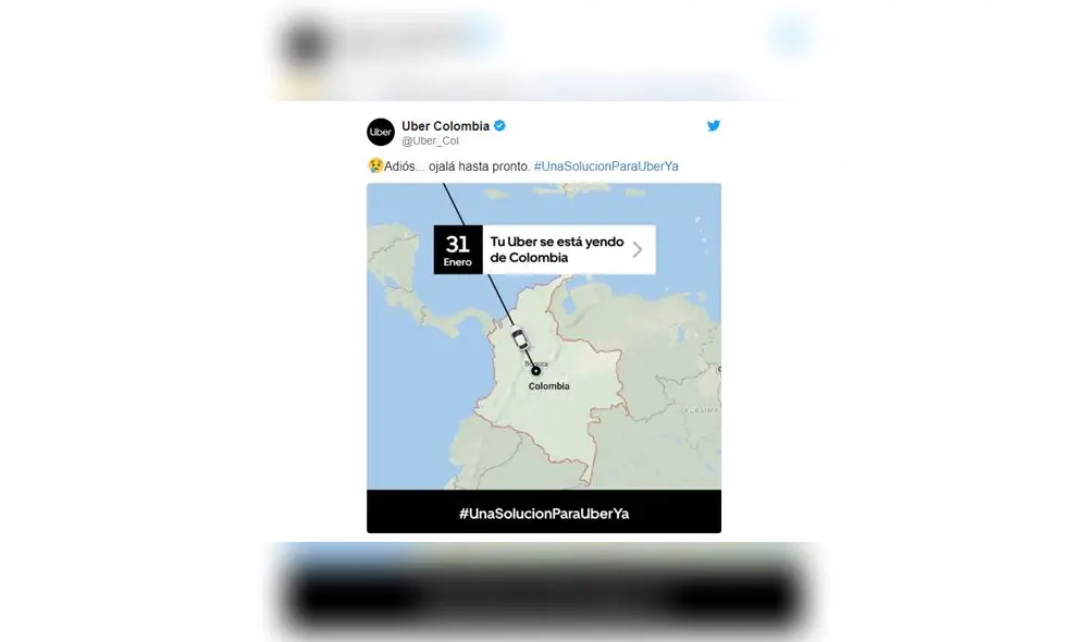 Uber se retira de Colombia tras fallo que ordena no incurrir en “prácticas de competencia desleal” Uber se retira de Colombia tras fallo que ordena no incurrir en “prácticas de competencia desleal”