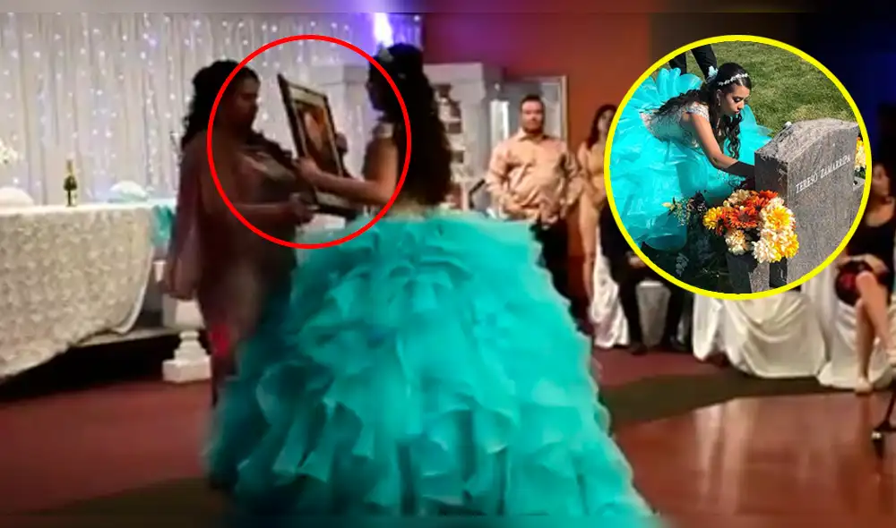 Facebook: quinceañera baila con foto de su padre fallecido [VIDEO]