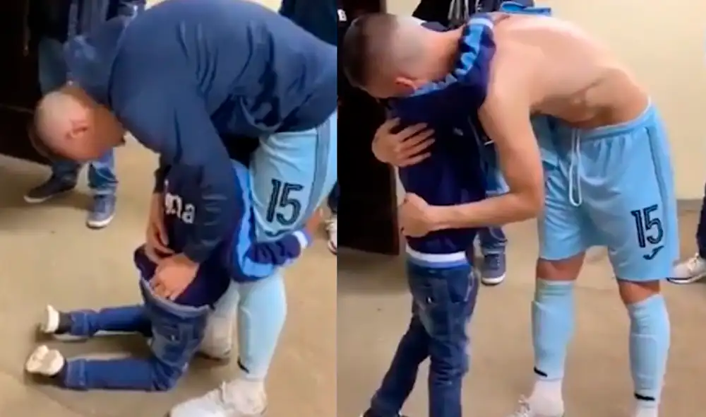 Niño hincha de Bolívar se arrodilló ante Juan Miguel Callejón.