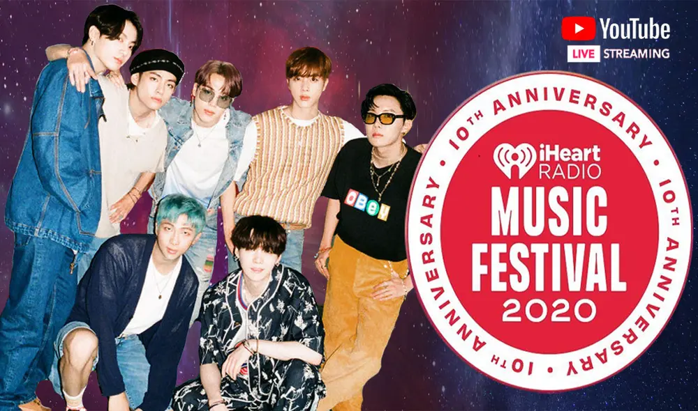 Ver EN VIVO a BTS en iHeart Festival 2020. Créditos: Composición Diario La República / Big Hit / iHeart Radio