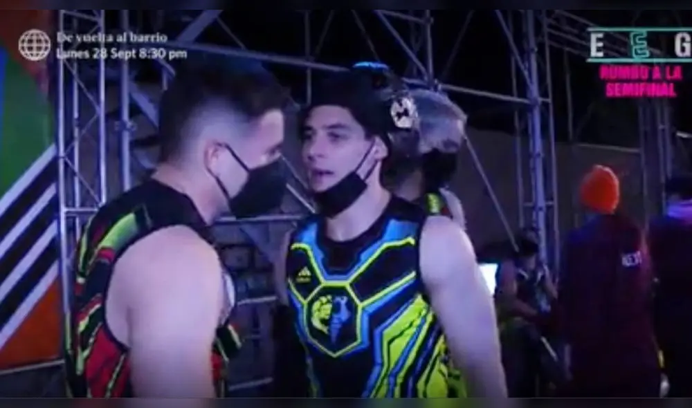 Facundo González rompe protocolo de bioseguridad al quitarse la mascarilla en Esto es guerra. | FOTO: Captura América TV.