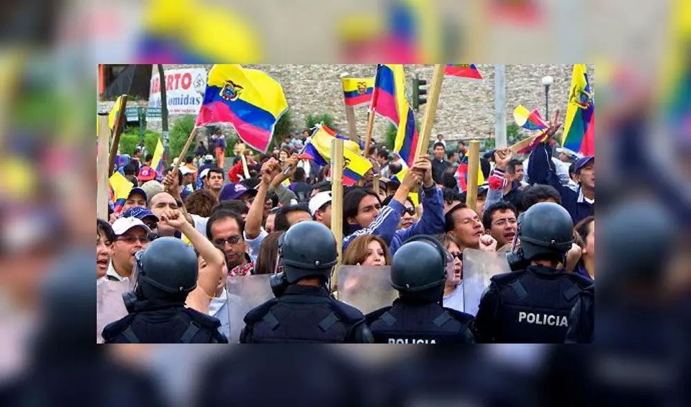 Protestas en Ecuador. Foto: AFP.