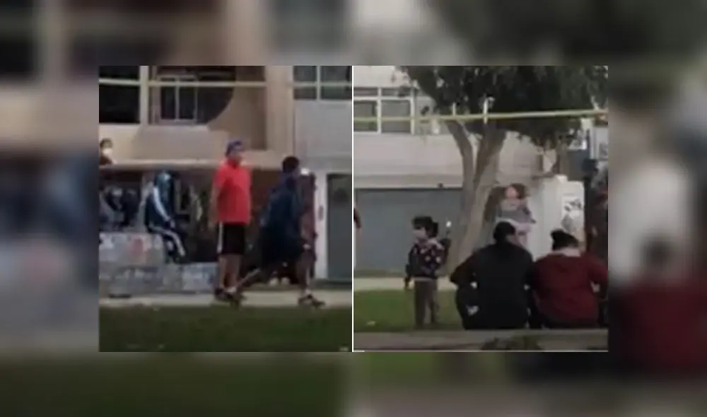 Niños y padres en parque pese al estado de emergencia. Créditos: RPP- Niños y padres en parque pese al estado de emergencia. Créditos: RPP-