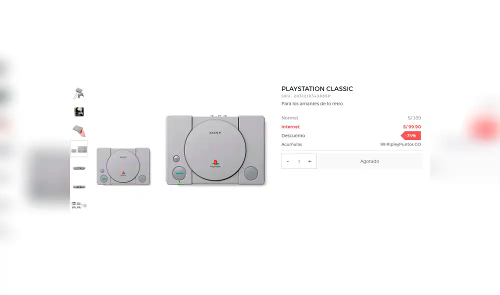 PlayStation Clasic a menos de 100 soles por Navidad en tiendas locales.
