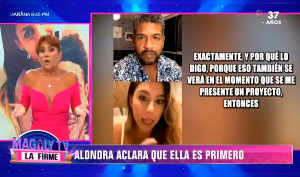 Alondra García-Miró recibe dura crítica de Magaly Medina. Foto: Captura