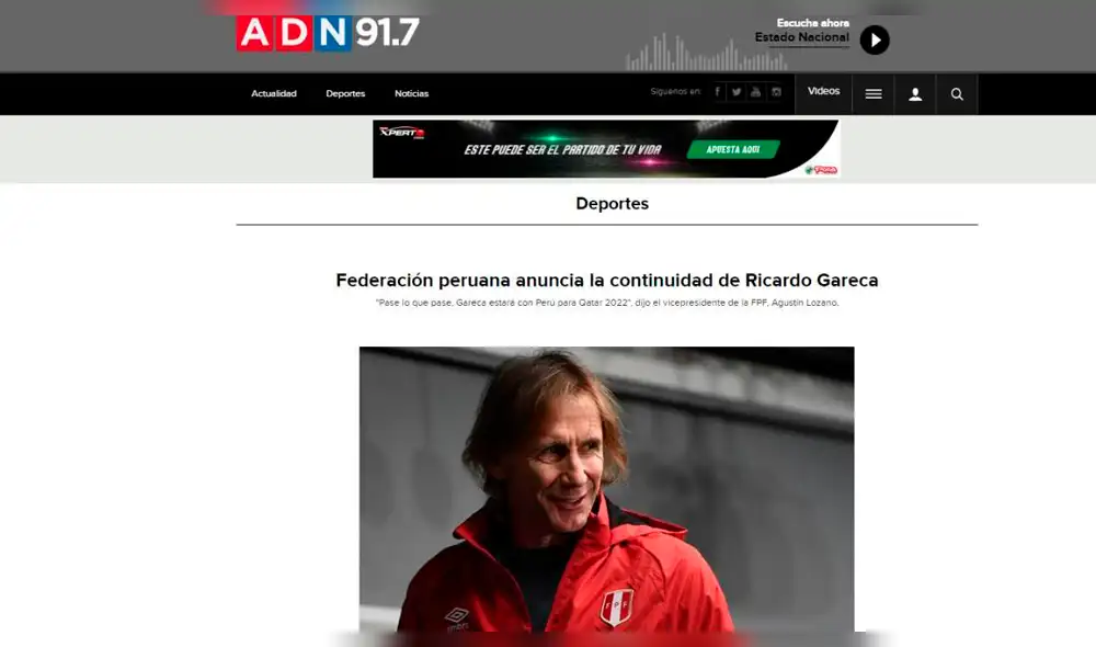 Ricardo Gareca fue noticia internacional tras su casi renovación con Perú