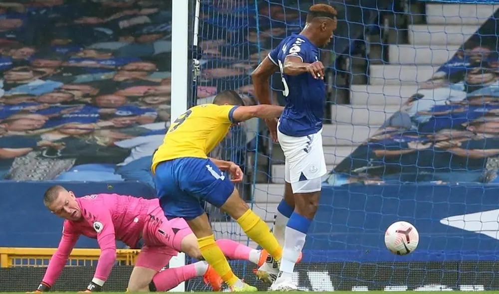 Everton gana 3-1 al Brighton con goles de Calvert Lewis, Mina y James. Foto: EFE