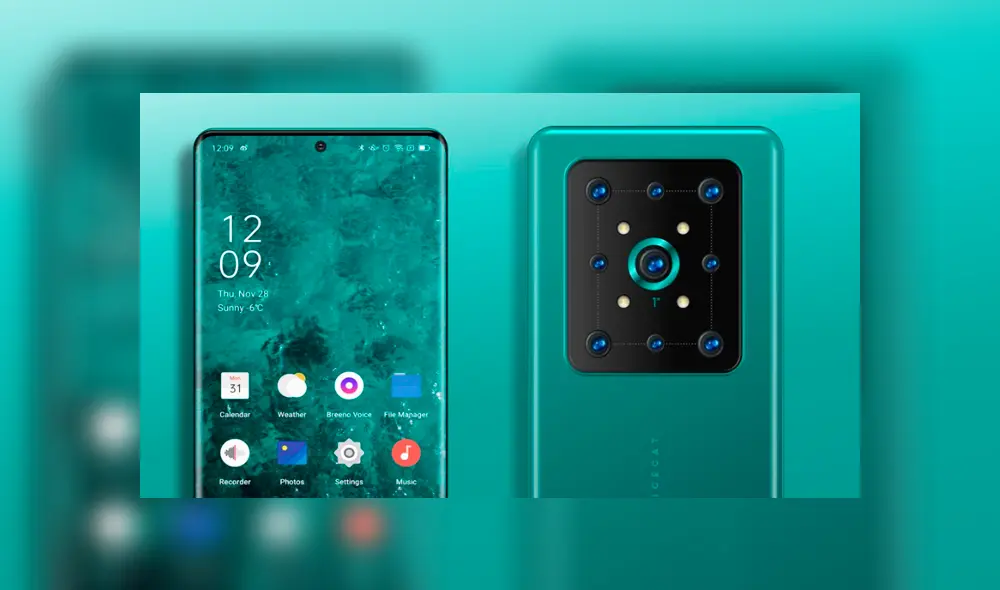 Apple, Samsung y Huawei tiemblan ante smartphone ´futurista' con nueve cámaras. Foto: @UniverseIce