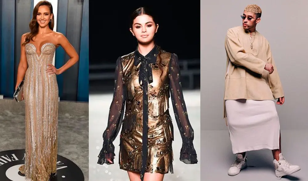 Los artistas Bad Bunny, Selena Gómez y Jessica Alba serán reconocidos por los Premios de la Herencia Hispana, el próximo seis de octubre | Fotocaptura: @selenagomez / @jessicaalba / @ badbunnypr