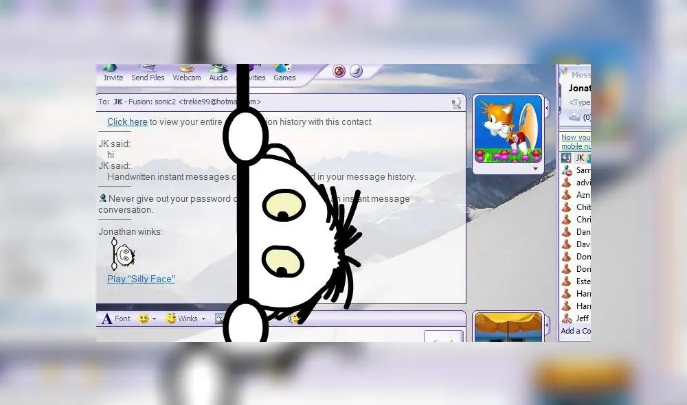 Desliza para ver cómo lucía MSN Messenger. Foto: Captura.