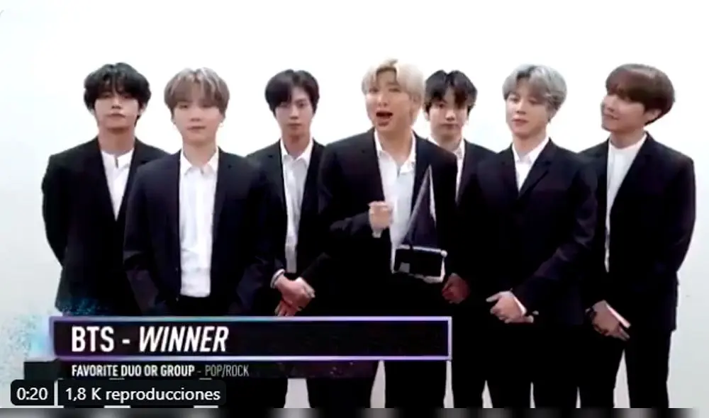 BTS gana su primer premio de la noche en los AMAs 2019
