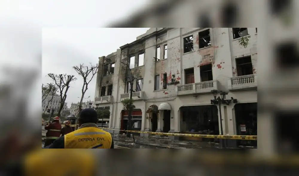 Cercado de Lima: así quedó edificio histórico destruido por incendio en Plaza San Martín [VIDEO]