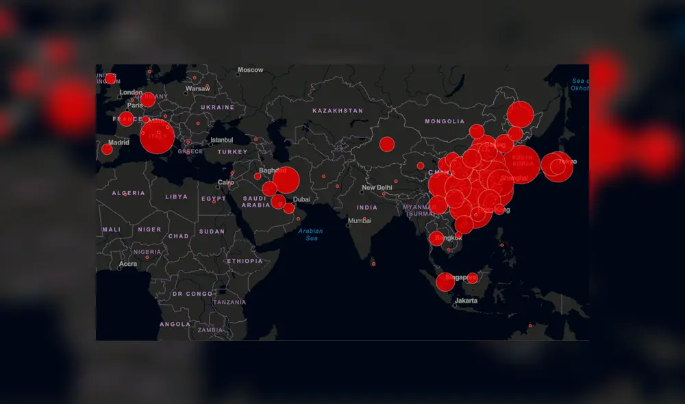 Desliza a la izquierda para ver el avance global del Covid-19. Foto: Captura.