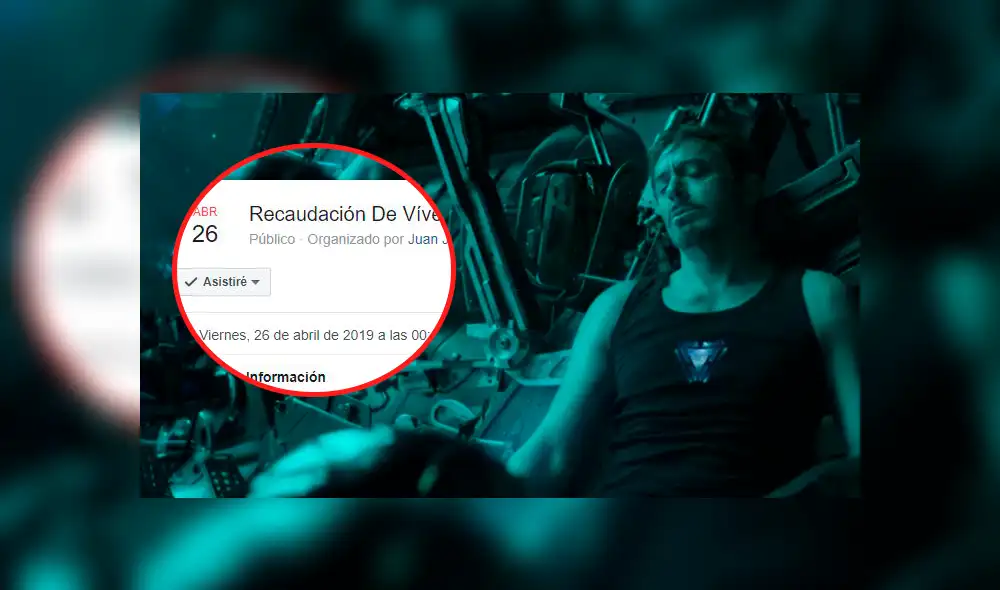 Avengers 4 Endgame: crean evento en Facebook para donar víveres a Tony Stark [FOTOS]