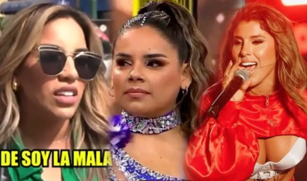 Gabriela Herrera respondió fuerte y claro a los señalamientos y burlas de Giuliana Rengifo y Yahaira Plasencia. Foto: composición/captura Amor y fuego/captura América TV