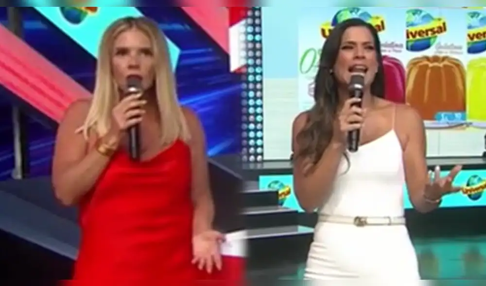 María Pía Copello cambió su semblante luego de que Johanna San Miguel la tildara de "víctima". Foto: composición/captura América TV María Pía Copello cambió su semblante luego de que Johanna San Miguel la tildara de "víctima". Foto: composición/captura América TV