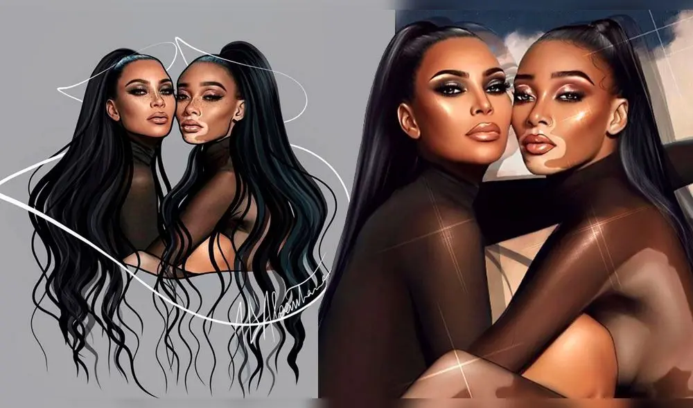 Kim Kardashian y Winnie Harlow lanzan nueva línea de maquillaje 