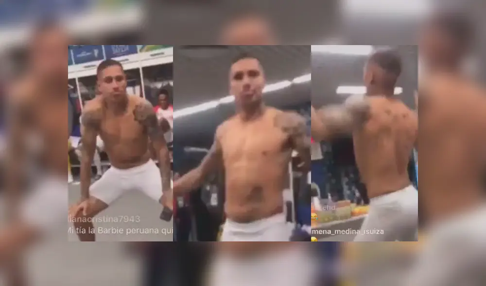 Peru vs Chile: la celebración de Paolo Guerrero en los camerinos. Foto: EFE Peru vs Chile: la celebración de Paolo Guerrero en los camerinos. Foto: EFE