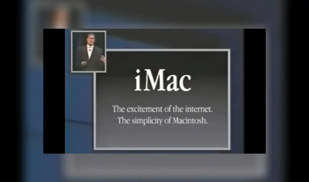 “iMac: La emoción del Internet. La simplicidad de la Macintosh”.