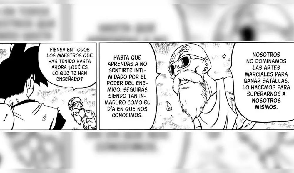 Los antiguos maestros de Gokú le habían enseñado el Ultra Instinto antes que Wiss. Foto: Manga Plus