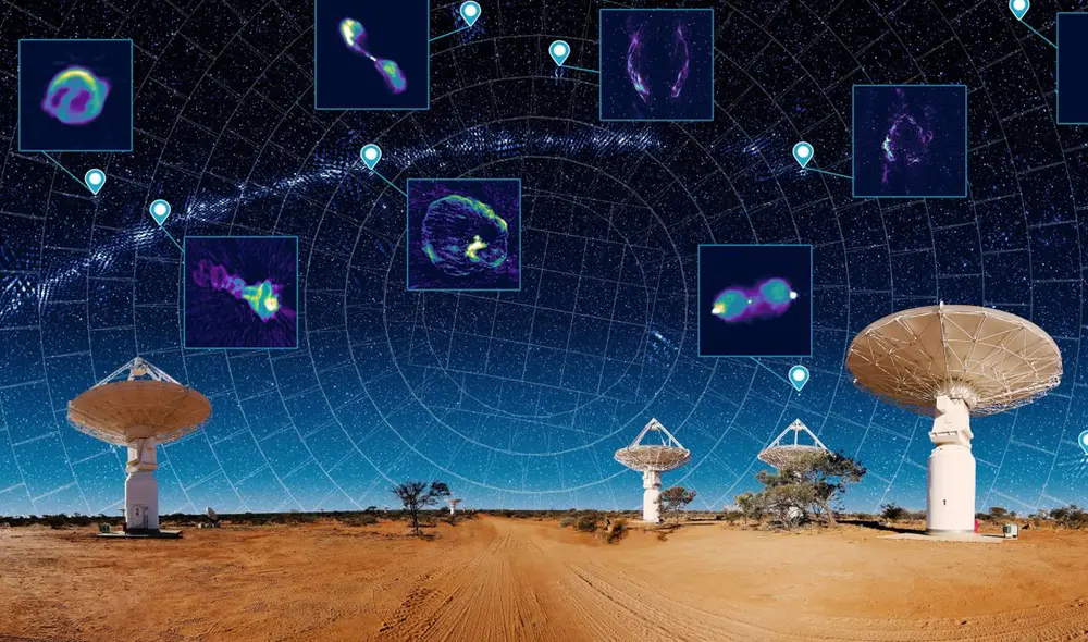 Los radiotelescopios ASKAP de Australia han registrado tres millones de galaxias en menos de un mes | Foto: CSIRO