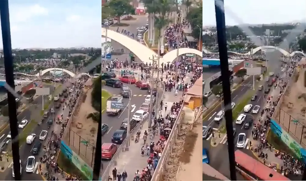 Fila de ciudadanos esperando comprar sus entradas llegó hasta la avenida La Mar. Foto: captura Twitter @yomarmelendez