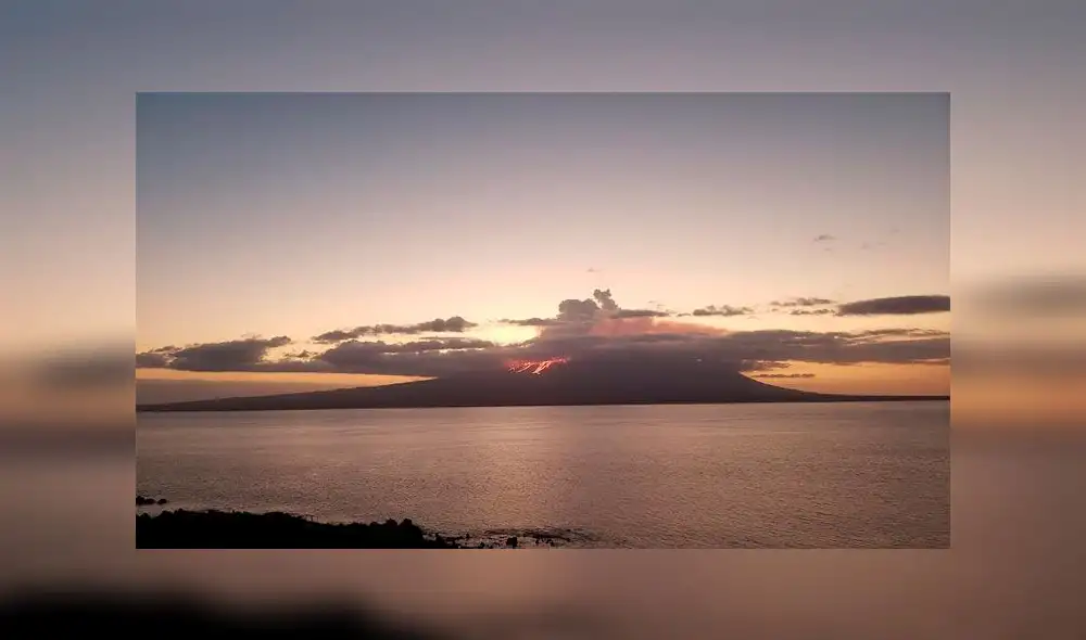El volcán La Cumbre entró en erupción, poniendo en peligro a las especies únicas que la habitan. Foto: Difusión