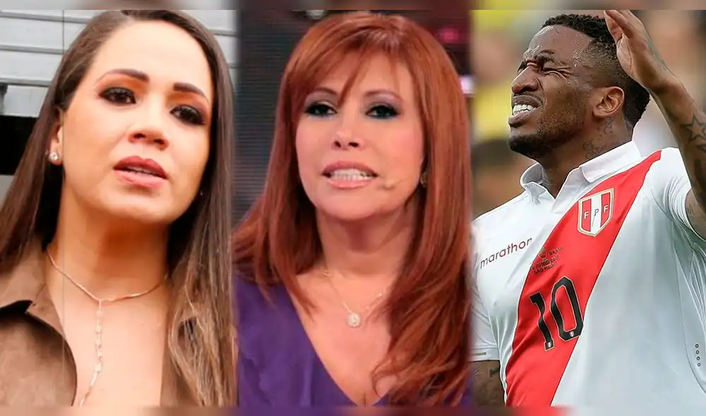 Magaly Medina aconseja a Jefferson Farfán y Melissa Klug por hijos. Foto: Composición