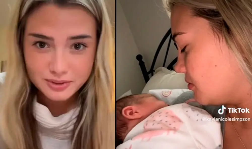 En su cuenta de TikTok Kayla Simpson se ha mostrado muy feliz con su bebé. Foto: TikTok @kaylaa.simpson
