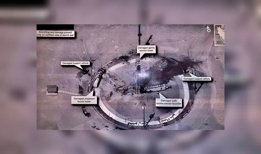 Imagen de la base iraní publicado vía Twitter de Donald Trump. Imagen de la base iraní publicado vía Twitter de Donald Trump.