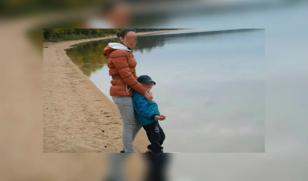Alina Yumasheva, junto con su hijo. Alina Yumasheva, junto con su hijo.