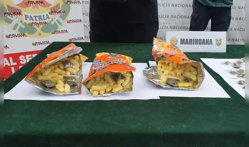 La mujer fue detenida tras ser acusada de microcomercialización de droga bajo la modalidad de camuflaje mediante bolsas de chizitos. Foto: : Jessica Merino/ URPI-GLR