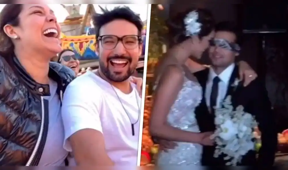 La conductora de televisión compartió un video con inéditas escenas junto al exvocalista de Ádammo.