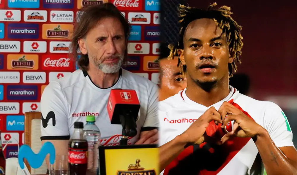 Ricardo Gareca habló sobre la posibilidad que Carrillo sea el único punta ante Brasil. Foto: Movistar deportes