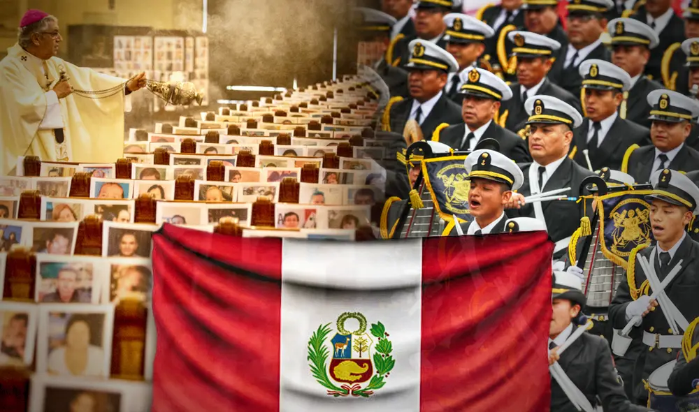 Un 29 de julio para homenajear a los héroes nacionales que dieron su vida contra el nuevo coronavirus. Composición: Fabrizio Oviedo/La República. Un 29 de julio para homenajear a los héroes nacionales que dieron su vida contra el nuevo coronavirus. Composición: Fabrizio Oviedo/La República.