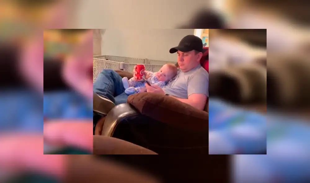 Video es viral en Facebook. Madre de gemelos se percató de la singular expresión de uno de los bebés mientras ella jugaba con el otro, y no dudó en grabarla