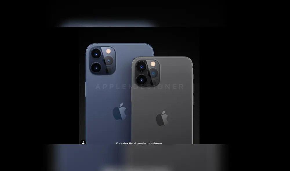 iPhone 12 Pro en color negro y azul. Foto: Instagram / Apple_idesigner.